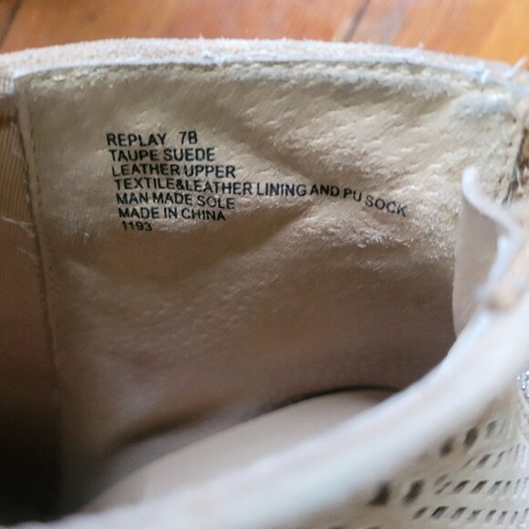 Suede Steve Madden Taupe "Replay" Booties, sz 7 - Picture 7 of 14